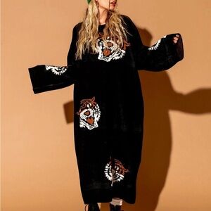 DRESSED IN LALA: Literally Limitless Oversized Knit Dress in Tigress